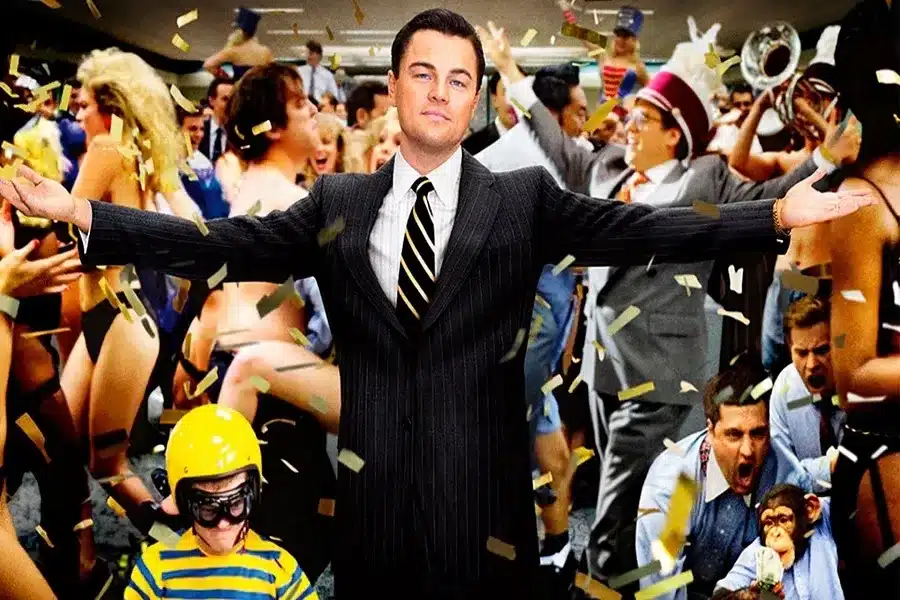 Filme: O Lobo de Wall Street - com Leonardo DiCaprio.